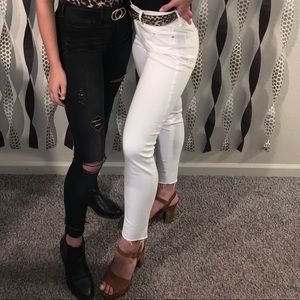 Lucky Brand white highwaisted skinny jeans